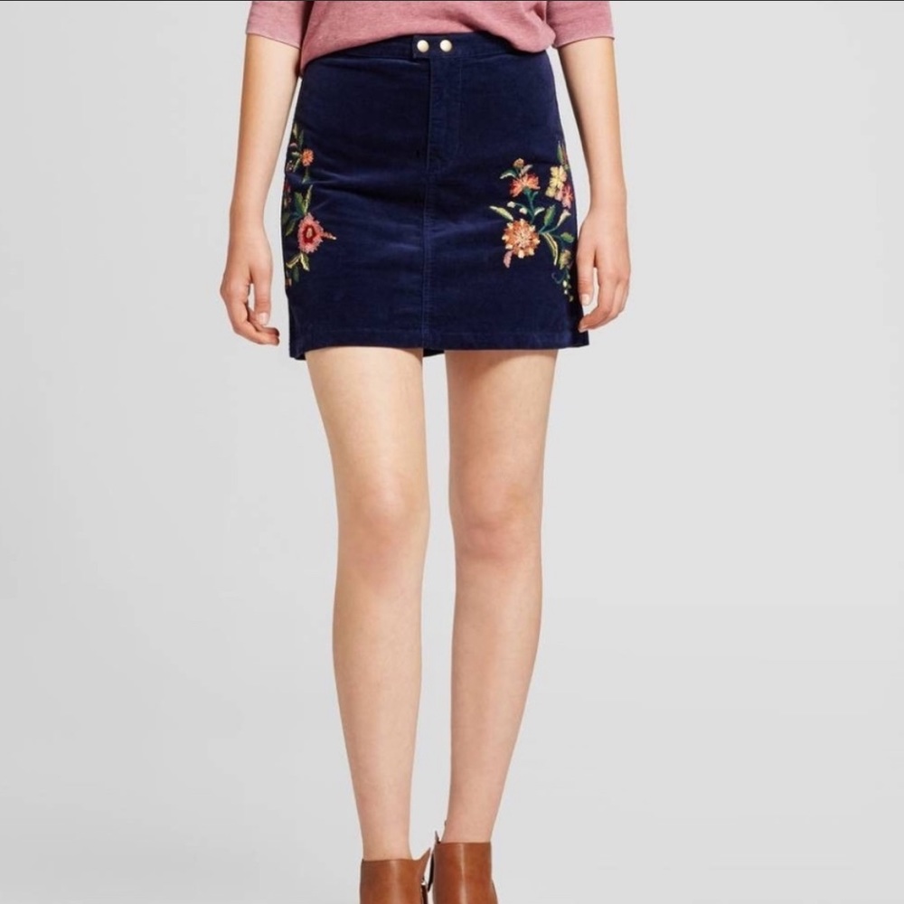 corduroy skirt navy